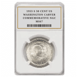 1939 S 50 CENT U.S. SILVER ARKANSAS COMMEMORATIVE NGC MS67