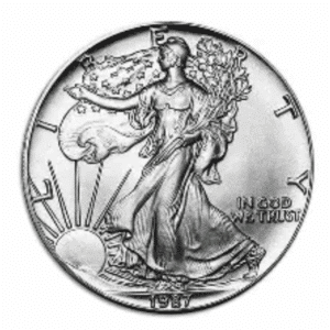 1987 1 OZ AMERICAN SILVER EAGLE NGC GEM UNC ROLL OF 20