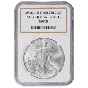 2016 1 OZ AMERICAN SILVER EAGLE NGC MS70