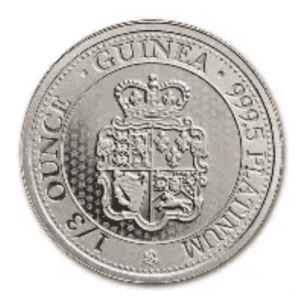 1/3 OZ PLATINUM ST HELENA ROSE CROWNED SHIELD GUINEA