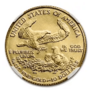1986 1/4 OZ AMERICAN GOLD EAGLE NGC70