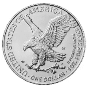 1 OZ AMERICAN SILVER EAGLE BURNISHED WITH OGP