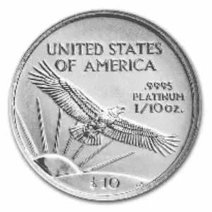 1/10 OZ PLATINUM AMERICAN EAGLE PCGS MS70