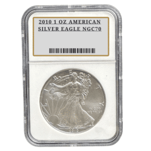 2010 1 OZ AMERICAN SILVER EAGLE NGC70
