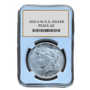 1923 S $1 U.S. SILVER PEACE AU