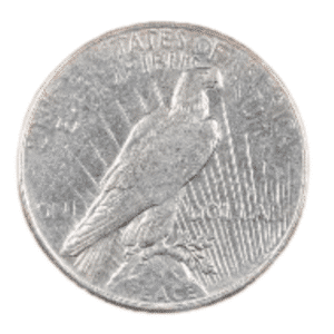 1925 $1 U.S. SILVER PEACE AU
