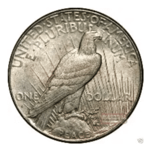 1926 $1 U.S. SILVER PEACE AU
