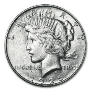 1926 D $1 U.S. SILVER PEACE AU