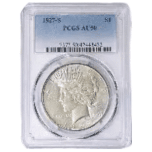 1927 D $1 U.S. SILVER PEACE AU