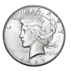 1927 S $1 U.S. SILVER PEACE AU