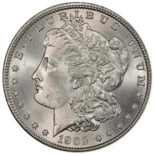 1902 MORGAN SILVER DOLLAR NGC BU G.T. MORGAN LABEL