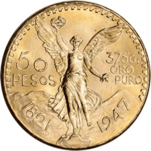 1947 MEXICO 50 PESO GOLD COIN BU
