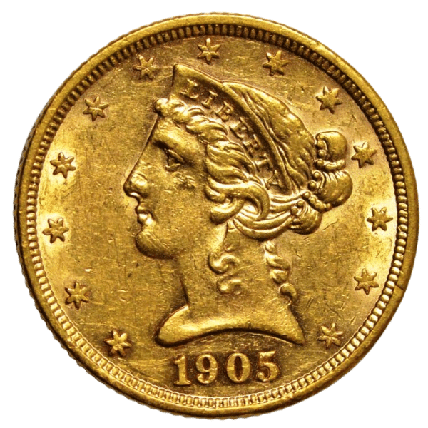 $5 U.S. GOLD LIBERTY PCGS65