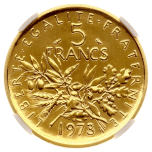 French 5 Franc Gold Coin (0.0467 OZ Actual Gold Content)