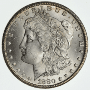1880 AMERICAN SILVER MORGAN DOLLAR CC GSA