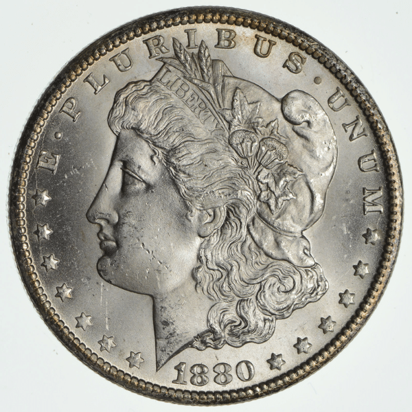 1880 AMERICAN SILVER MORGAN DOLLAR CC GSA
