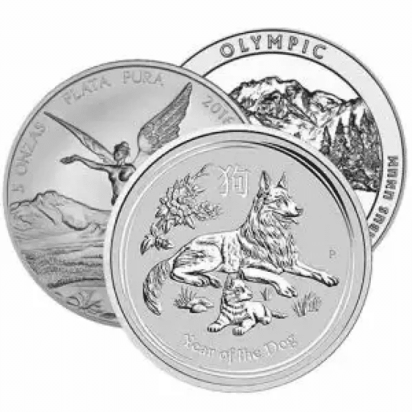 5 OZ SILVER SOVEREIGN MINT COINS MISC TYPE