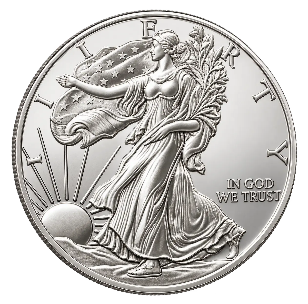Silver Walking Liberty coin